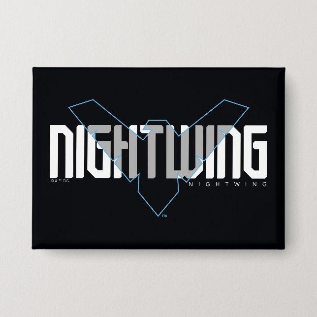 Nightwing Hi-Tech Name Grafik Button (Vorderseite)