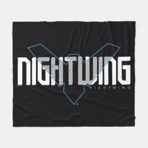 Nightwing Hi-Tech Name Grafik Fleecedecke