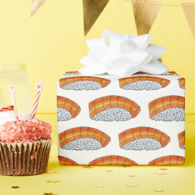 Nigiri Orange Lmon Sushi Japanisch Essen Japan Geschenkpapier (Geburtstagsparty)