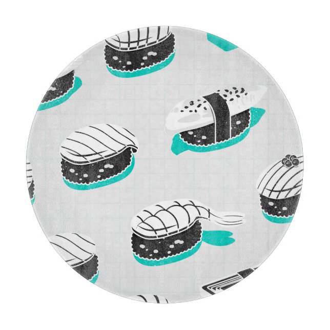 Nigiri Sushi, neonisch Vintag. Schneidebrett (Vorderseite)