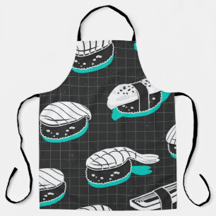Nigiri Sushi Vintag Sketch Pattern Schürze
