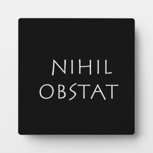 Nihil obstat fotoplatte