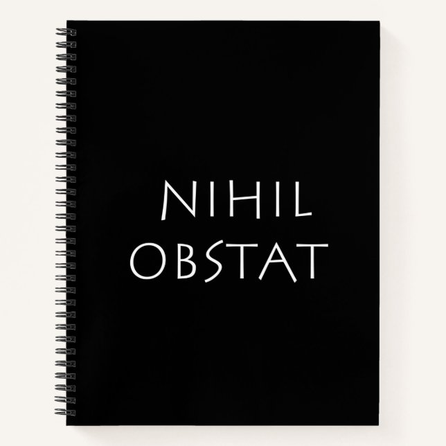 Nihil obstat notizbuch (Vorderseite)