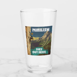 Nihilismus stirbt hier am Felsklettern Glas