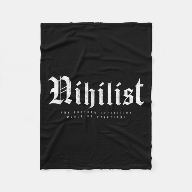 Nihilist Definition wäre sinnlose Philosophie Fleecedecke (Vorderseite)