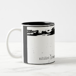 Nihilistischer Pinguin Zweifarbige Tasse