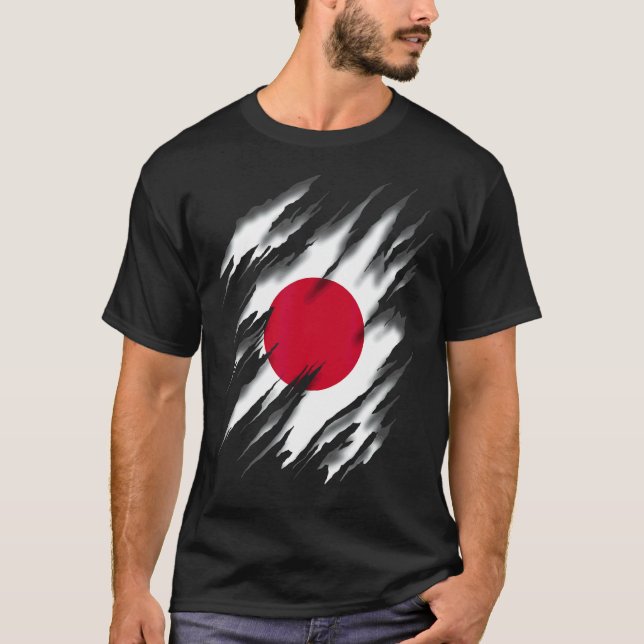 Nihon Koku Nippon Koku Japanische Flagge Japan T-Shirt (Vorderseite)