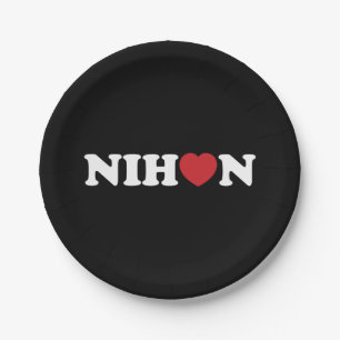 Nihon Liebe Heart Pappteller