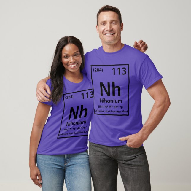 Nihonium-Element (schwarz) T-Shirt (Unisex)