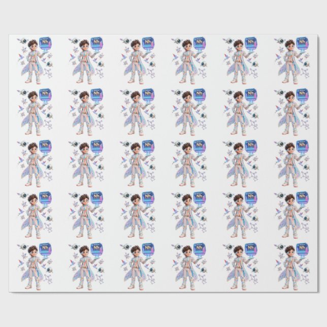 # Nihonium (Nh) – Atom | ATOMIVRA™ Kollektion Geschenkpapier (Flach)