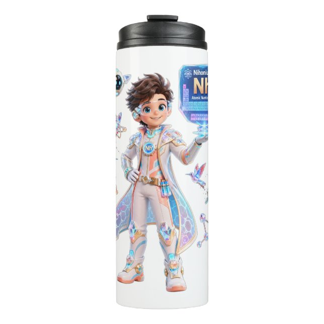 Nihonium (Nh) – ATOMIVRA™ KOLLEKTION Thermosbecher (Vorderseite)