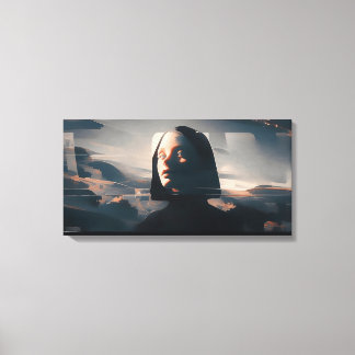Niji Surreal Art: Hooded Enigma Leinwanddruck