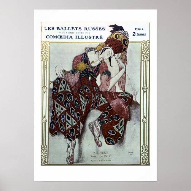Nijinsky dans La Peri — Ballets Russes Poster (Vorne)