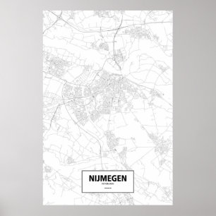Nijmegen, die Niederlande (Schwarzes auf Weiß) Poster