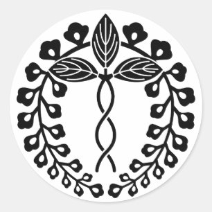 Nijo wisteria runder aufkleber