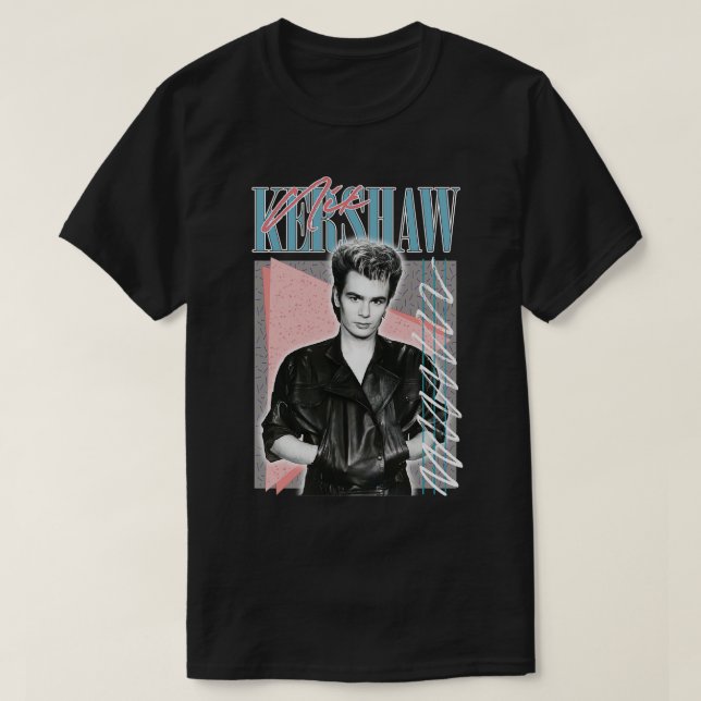 Nik Kershaw 80er Style Retro Design T-Shirt (Design vorne)