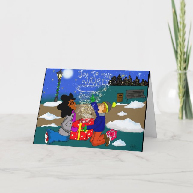 Nik & Mike Weihnachtskarte Feiertagskarte (Vorderseite)