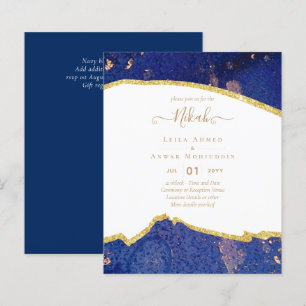 NIKAH - Agate Gold BUDGET Hochzeitseinladungen