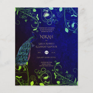 NIKAH - Blaue Hochzeitserklärung - Einladung Islam Flyer