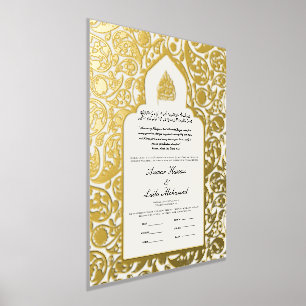 Nikah Certificate Nikkah Nama Islamische Hochzeit Foliendrucke