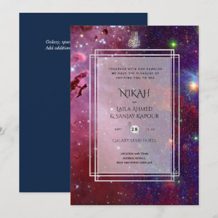 NIKAH Galaxy Wedding Invite Islamic Calligraphy Einladung