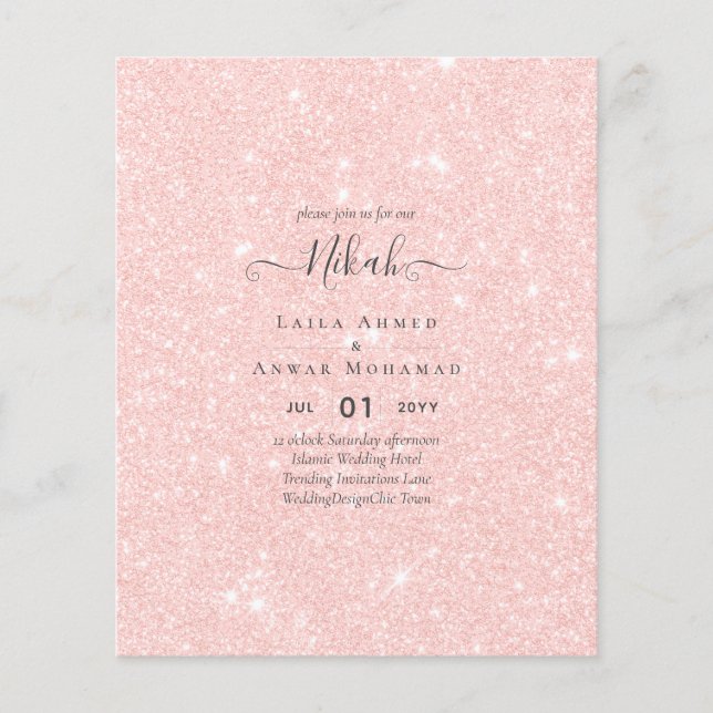 NIKAH - Gewohnte islamische Einladungen für Hochze Flyer (Vorne)