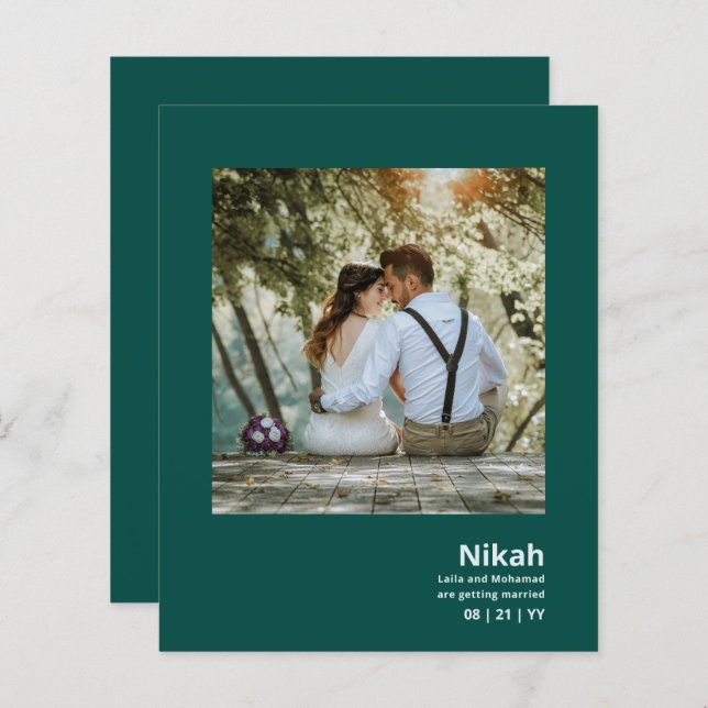 NIKAH - Hochzeitbudget Agate Gold Aquamarines FOTO (Vorne/Hinten)