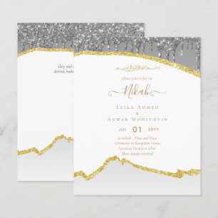 NIKAH Islamic Bismillah Wedding Einladungen Hausha