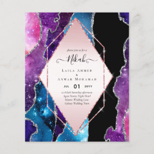 Nikah Islamic Wedding Einladungen - Glittery Gold Flyer