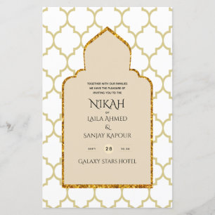 NIKAH - Verzierte islamische Moschee-Goldhochzeit