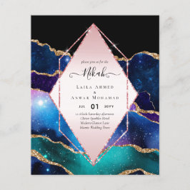 Nikah Wedding lädt AGATE GOLD GLITZER BUDGET ein Flyer