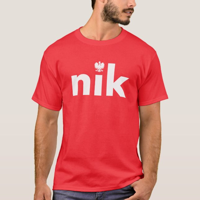 Nike Polnisch Nachname Tshirt (Vorderseite)