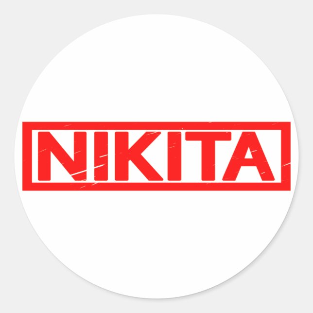 Nikita Briefmarke Runder Aufkleber (Vorderseite)