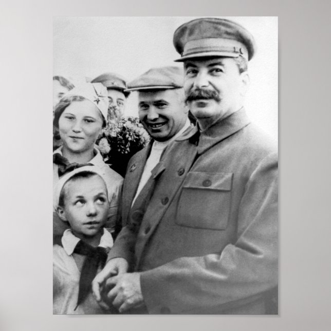 Nikita Chruschtschow und Joseph Stalin Poster (Vorne)