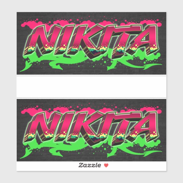 Nikita Vorname Name Graffiti Aufkleber Sticker (Blatt)