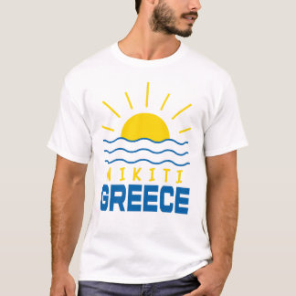 Nikiti Greece Sunshine and Sea Men's White T-Shirt