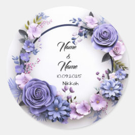 Nikkah-Gastgeschenk Hochzeit-Aufkleber Runder Aufkleber