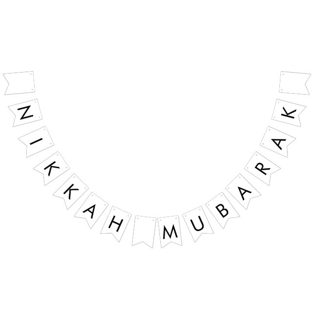 Nikkah Mubarak Pennant Banner (Alle)