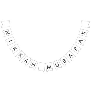 Nikkah Mubarak Wimpel Girlande Banner