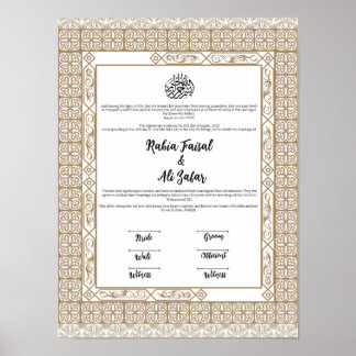 NIKKAH-VERTRAG POSTER