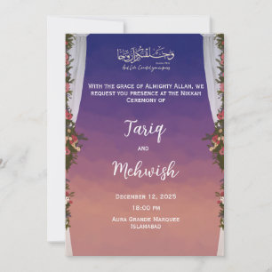 Nikkah Zeremonie Einladungskarte Hochzeit muslimis Einladung