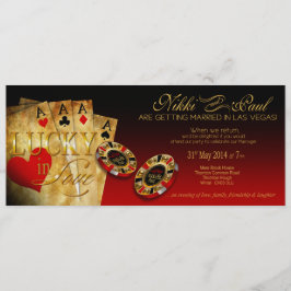 Nikki CHAMPAGNE METALLIC Las Vegas Wedding Einladung