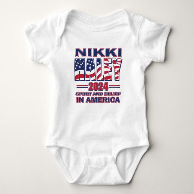 Nikki Haley 2024 Baby Strampler (Vorderseite)
