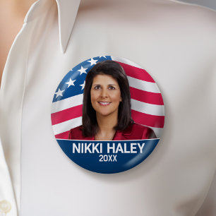 Nikki Haley - Foto der Kampagne unter amerikanisch Button