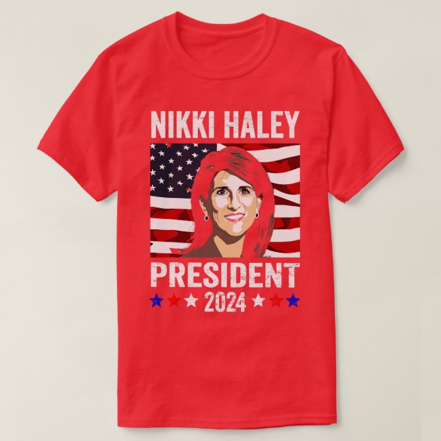 Nikki Haley für Nikki Haley Kampagne 2024 T-Shirt (Design vorne)
