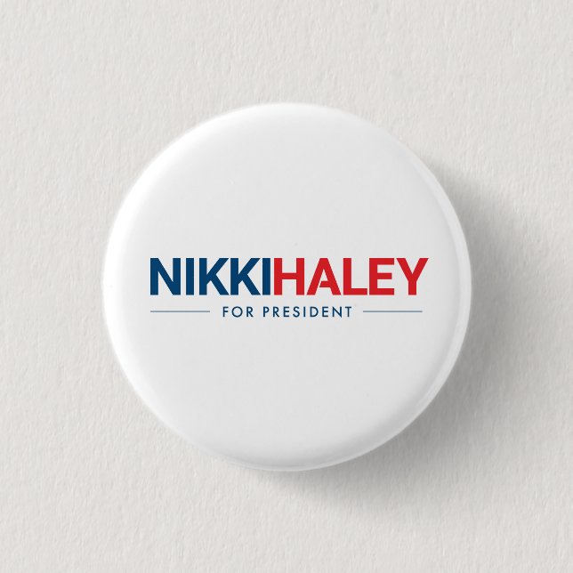 Nikki Haley für Präsident 2024 Button (Vorderseite)