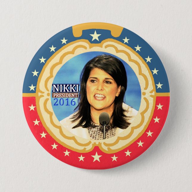 Nikki Haley für Präsidenten 2016 Button (Vorderseite)