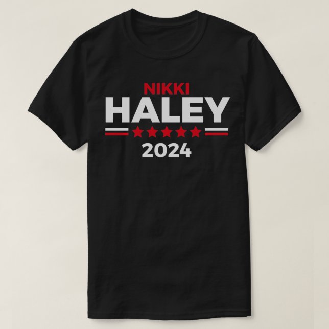 Nikki Haley Präsident für Präsident 2024 T-Shirt (Design vorne)