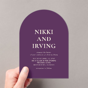 Nikki Lila Modern Wedding Acryleinladungen