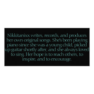 Nikkitanixx Promo-Lesezeichen Werbekarte